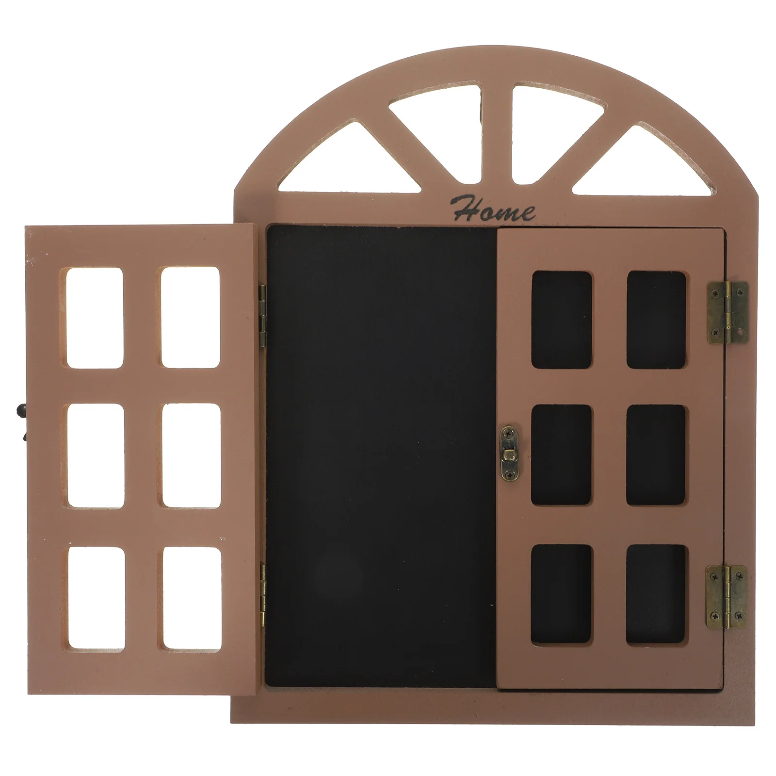 

1pc Wooden Wall Small Brown Window Chalkboard Decors Chalkboard Tags Message Window Hanging Signs Easel Blackboard