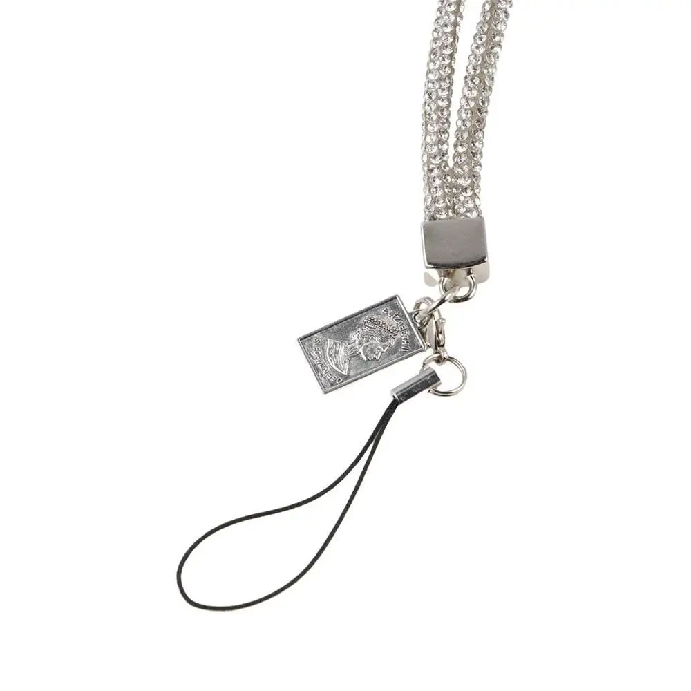 Full Diamond Rhinestone Phone Lanyard Diamond Pendant Anti-lost Diamond Phone Lanyard Wrist Chain Short Rhinestone Neck Strap