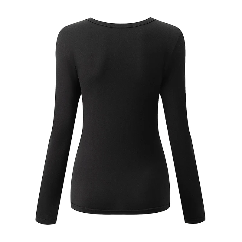 3-Piece Set Of Women's Long Sleeves For Autumn Warm Comfortable Casual Fashionable Low Neck Long Sleeved Top For Home Wear view 3