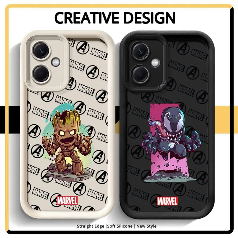 phone case for Redmi note 10 5g 13c 11 13 pro 12s 11promax 12 10s 12pro stpu funda waterproof casos Marvel Cartoon Groot Venom