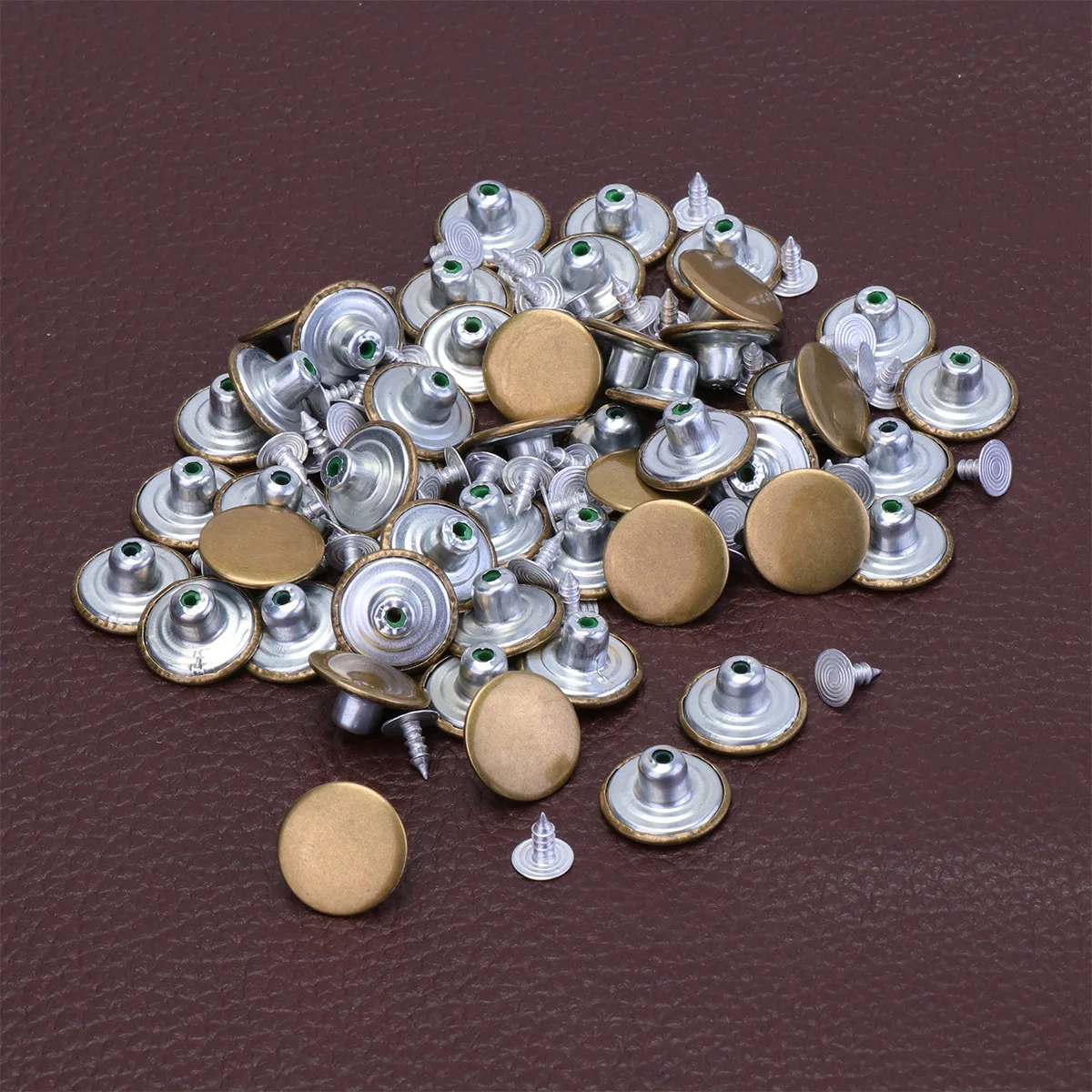 

50Set 17Mm Jeans Buttons Metal Rivets for Denim Jackets Trousers Suspenders No Sewing Needed Hammer Install Heavy Duty Bronze