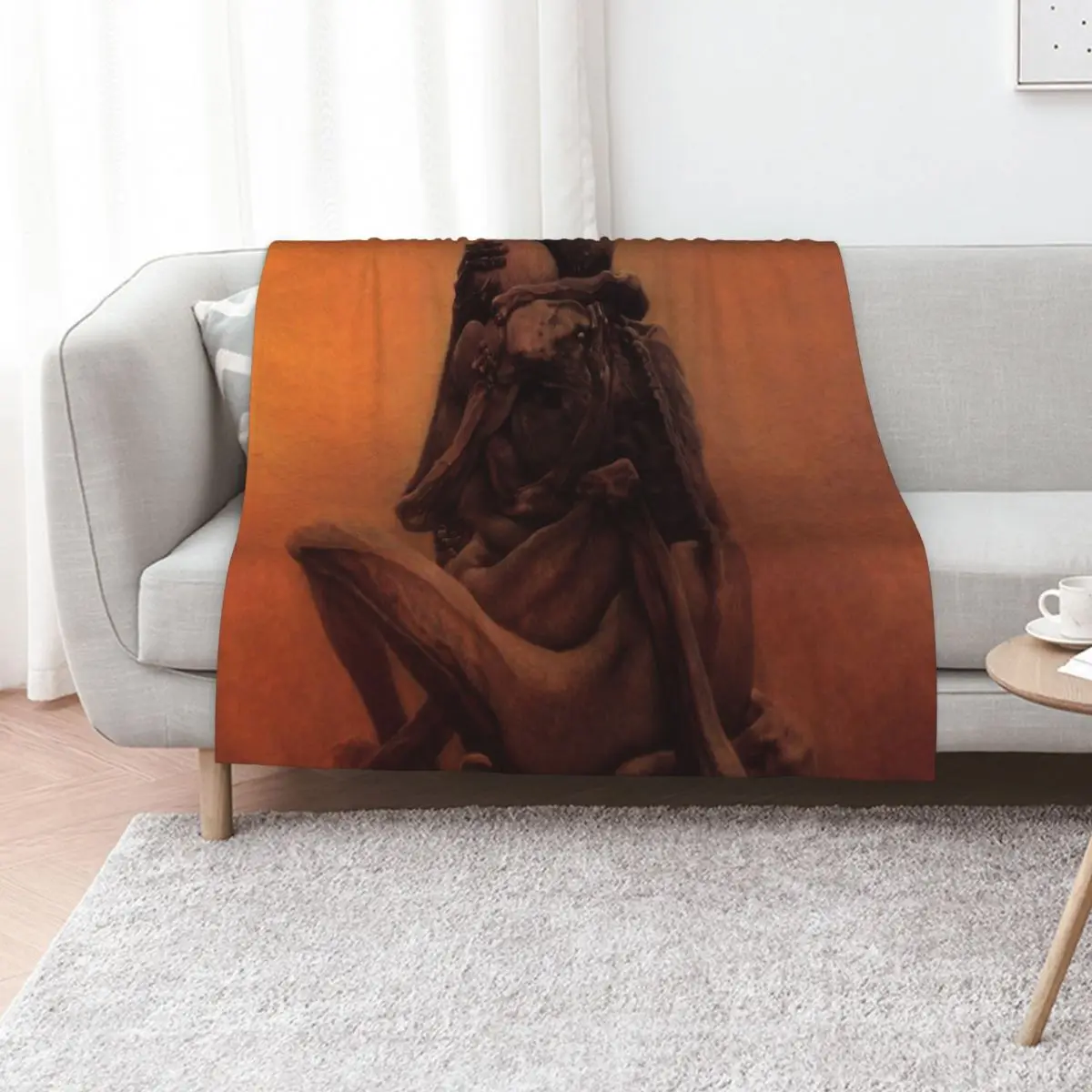 

Untitled (The lovers) by Zdzislaw Beksinski Throw Blanket Large Flannels Beach cosplay anime Blankets