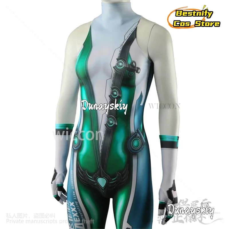 CosplayGame Nikke تأثيري بليد كولاب حواء أنيمي زي ثلاثية الأبعاد مطبوعة الأخضر مثير بذلة الشرير Zentai ارتداءها Y2K جيراي كي الفتيات
