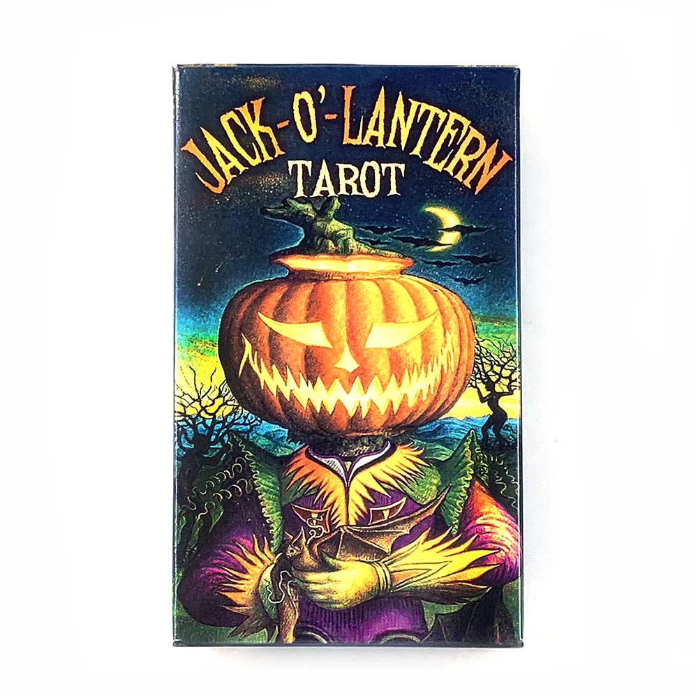 Jack-O'-Lantern Tarot Cards A 78 Cards Deck Classic Predictive Divination Borad Games ,Halloween Party Game Halloween Gifts