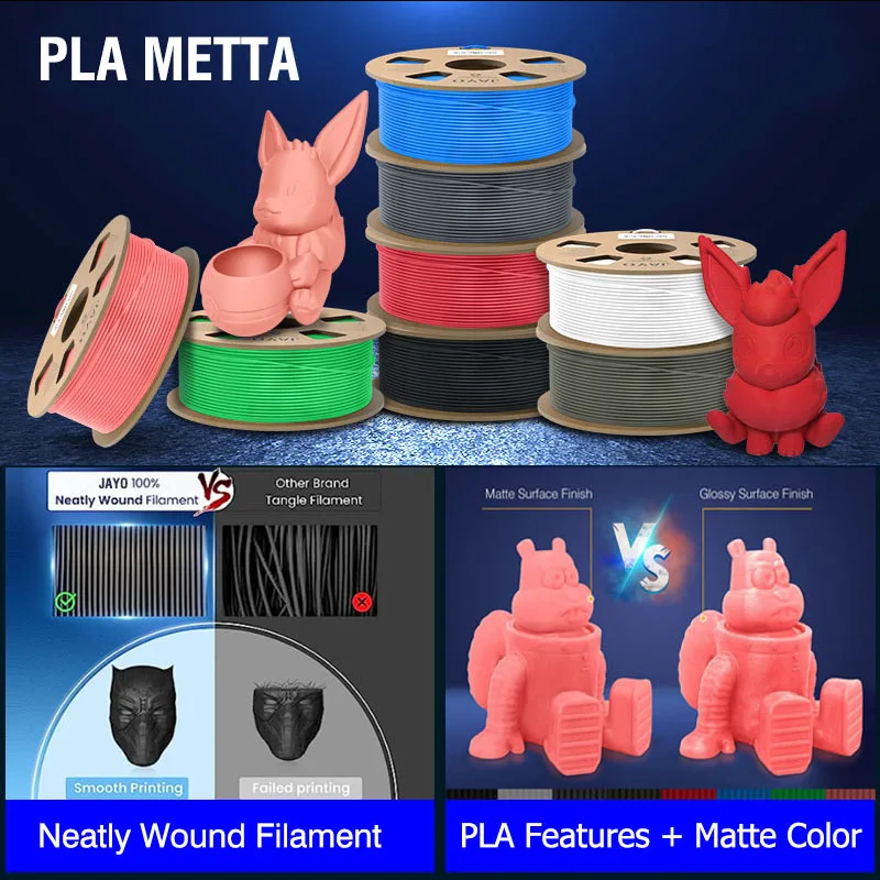 JAYO PLA/PETG/SILK/PLA Meta Filament 1Roll 3D Printer Filament 1.75mm 3d Filament PLA Printing Materials for 3D Printer&3D Pen