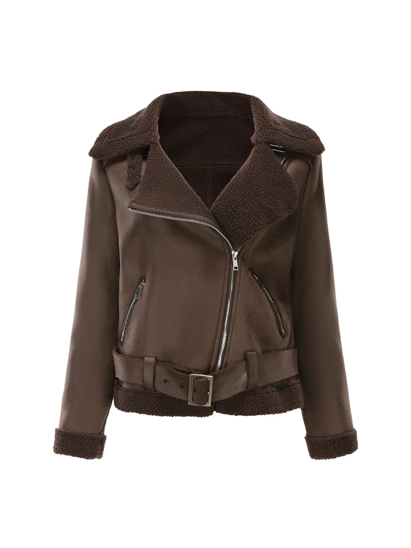 

Women's Lightweight Jackets Autumn Fashion Streetwear Zippers Pockets Solid Color Pockets Long Sleeve Lapel