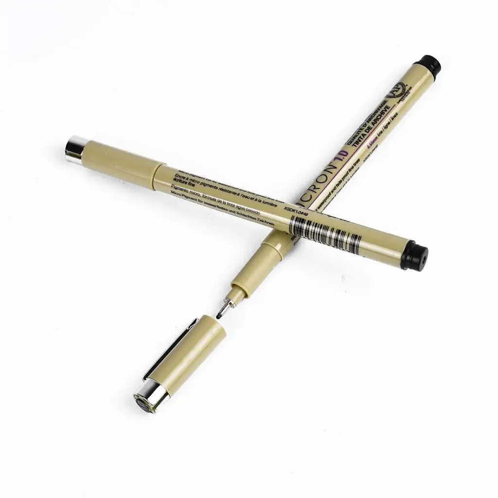 2pcs PIN-1.0 Technical Graphic Sketch Pen for Engineering-drawing Writing