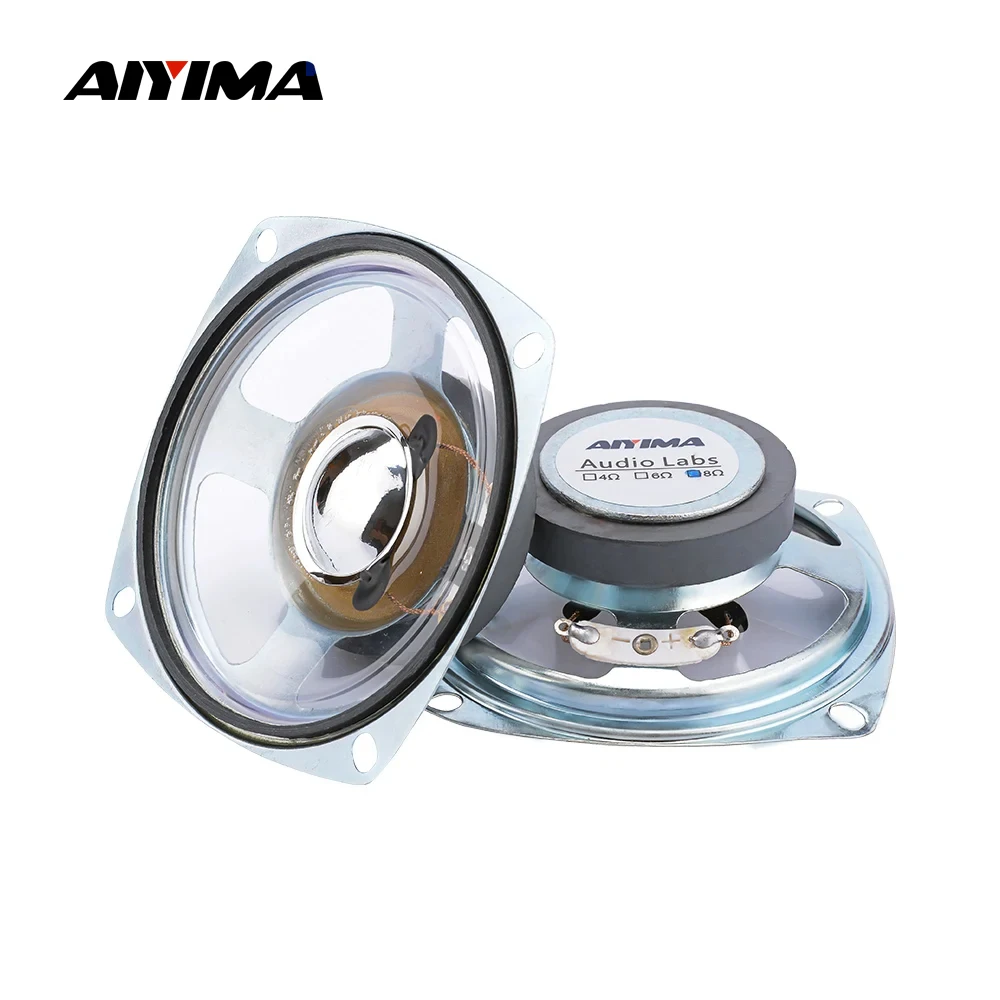 AIYIMA 2 Stuks 3 Inch Full Range Luidsprekers 8 Ohm 5W 78MM Vierkante Draagbare Audio Luidspreker Versterker home Sound Theater Luidspreker