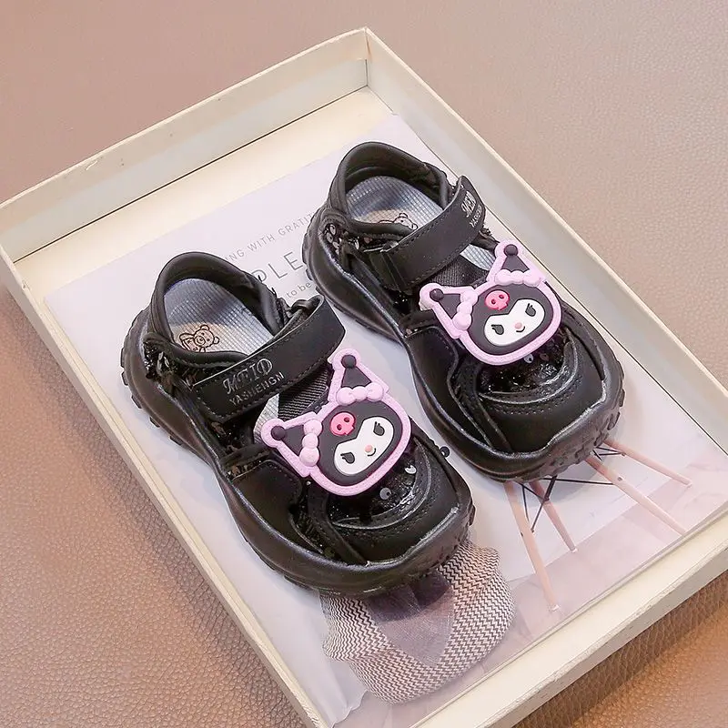 Kuromi Anime Kawaii Sanrio Summer Casual Sandals Shoes Cute Cartoon My Melody Children Beach Sneakers Lovely Gifts for Kids