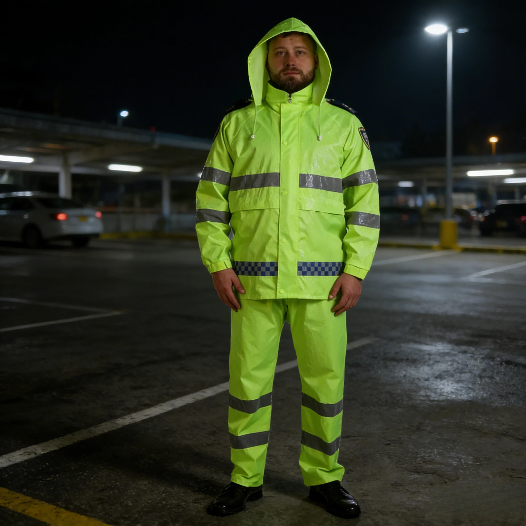

Unit Anti Rainstorm Reflective Raincoat Rainpants Suit Traffic Suit Waterproof Riding Duty Patrol Green rain jacket raincoat