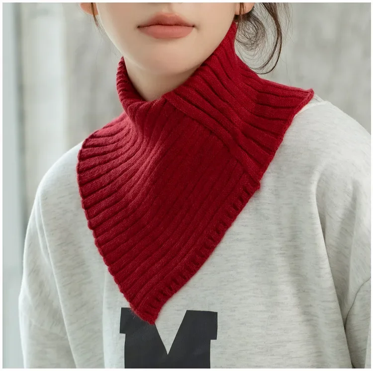 Winter Knitted Scarf Ring High Elastic Wool High Collar For Women Fashion Colors Neckerchief Warm Cold-proof Wrap Lady Outdoors