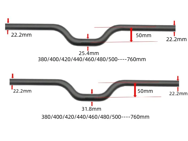 carbon handlebar BMX bikes scale only swallow the small-caliber 25.4/31.8mm*380--740mm matte cycling parts cycling handlebar