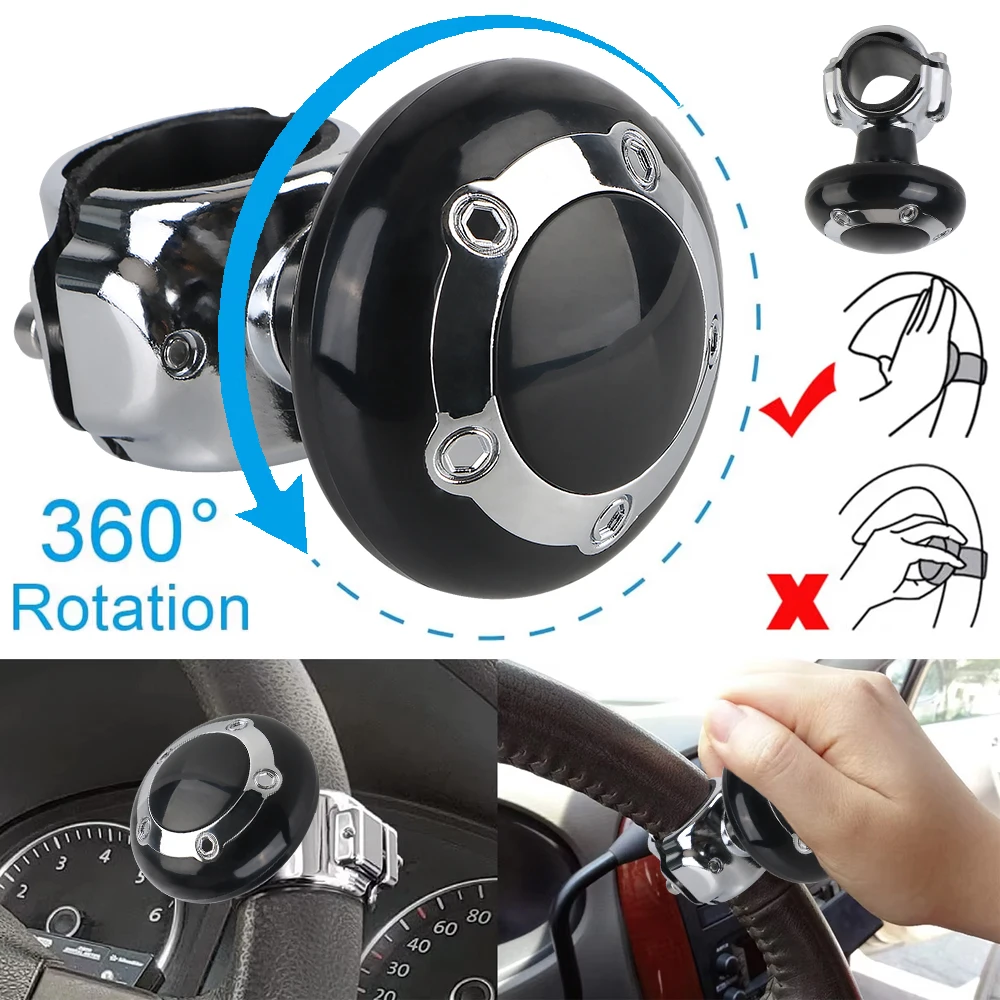 Car Turning Steering Wheel Ball Handle with Steering Wheel Spinner Knob Universal Steering Wheel Booster Spinner Knob Rotating