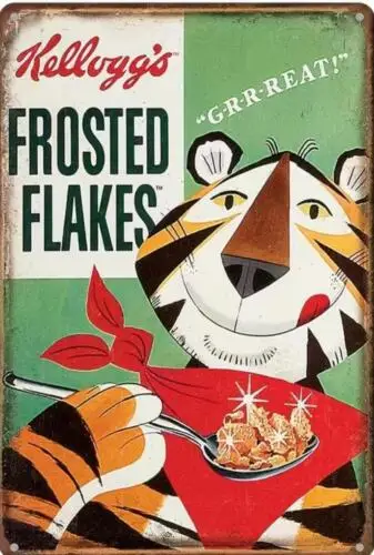 FROSTED FLAKES METAL SIGN TONY THE TIGER 