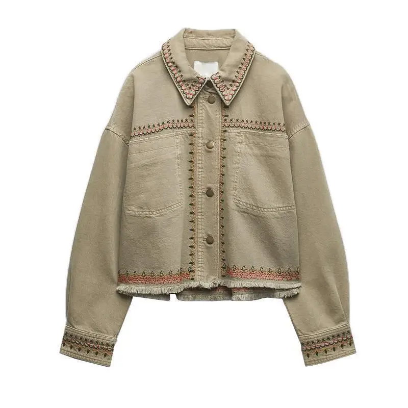 Women Coats Vintage Jackets Turn Dowm Collar Full Sleeve Y2k Streetwear Elegant Shirt Coat Casual Loose 2026 Autumn Winter