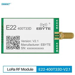 CDSENET 433MHz LoRa Módulo E22-400T33D-V2.1 Alta Potência 33dbm 16KM Transmissão de Longa Distância Watchdog TTL/RSSI/LBT