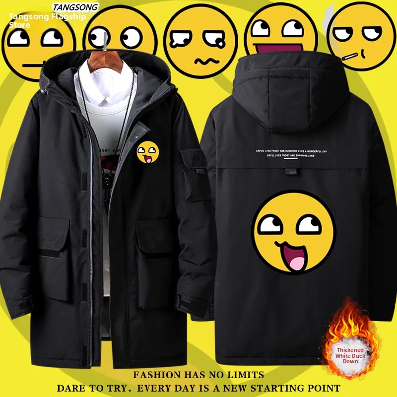 

Куртка-пуховик Epic Face Fun Abstract Design: повседневная верхняя одежда для мужчин и женщин из полиэфирного волокна, экологичная, теплая, утолщенная