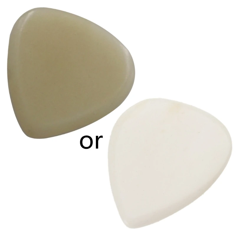 30x33mm Electric Guitar Picks Ox Bone Guitar Finger Picks Guitar Plectrums Natural Guitar Ukulele Picks Guitar Accessory