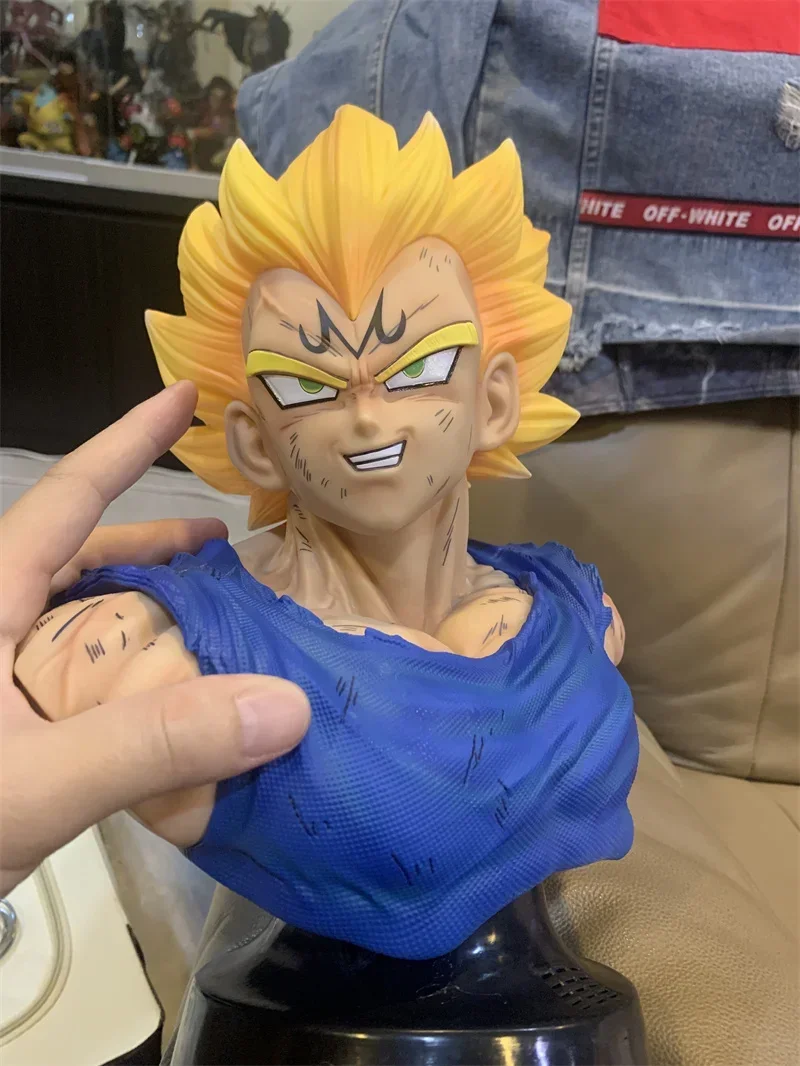 

37cm Dragon Ball Z Anime Figure Demonized Vegeta Half Bust Super Saiyan Pvc Model Decoration Ornaments Collection Kids Gift Toys