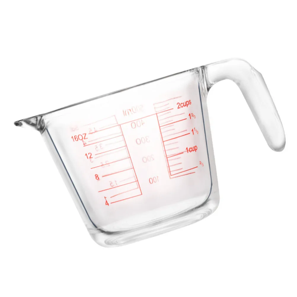 Large Capacity Glass Measuring Cup Thickened Heat-Resistant Graduated Cup for Baking Milk Coffee Tea Juice Vinegar Sauce