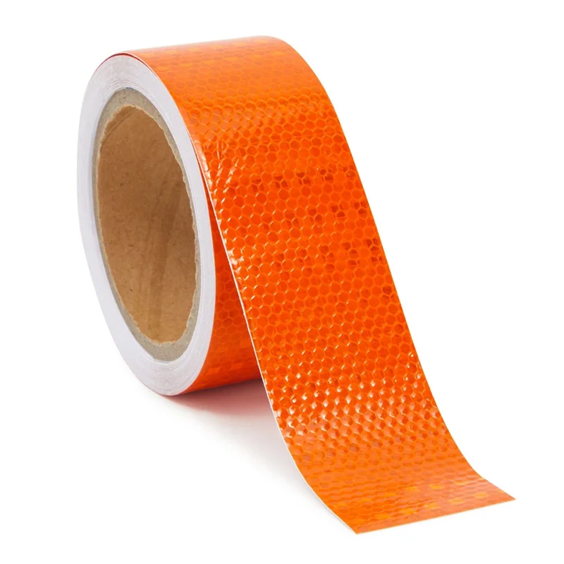 2.5cm/5cm/10cm/20cm*5M Waterproof Reflective Material Orange High Visibility Self-Adhesive Conspicuity Tape Warning Car Stickers