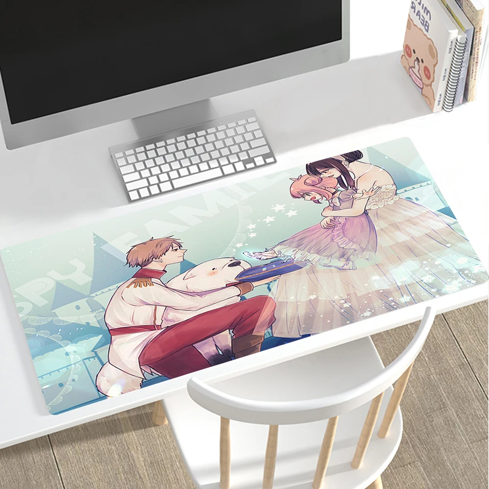 Spy X rodzina podkładka pod mysz Anime Mausepad dywan Kawaii akcesoria biurowe komputer stancjonarny klawiatura Deskmat podkładka pod mysz XXL Tapis