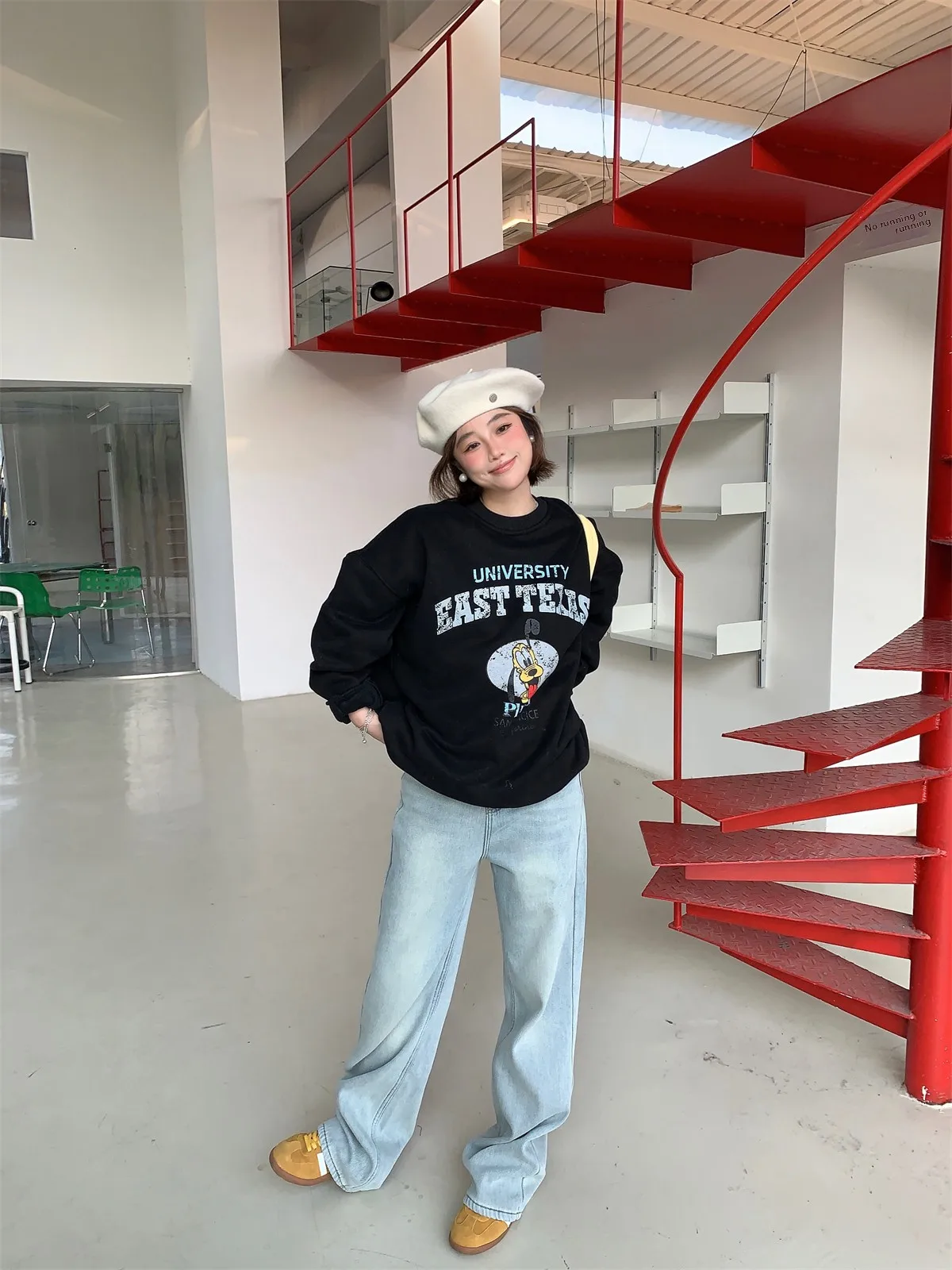 

Прямые повседневные джинсы с высокой талией на подкладке, женские зимние синие джинсы нового дизайна, длинные брюки, удобные широкие брюки