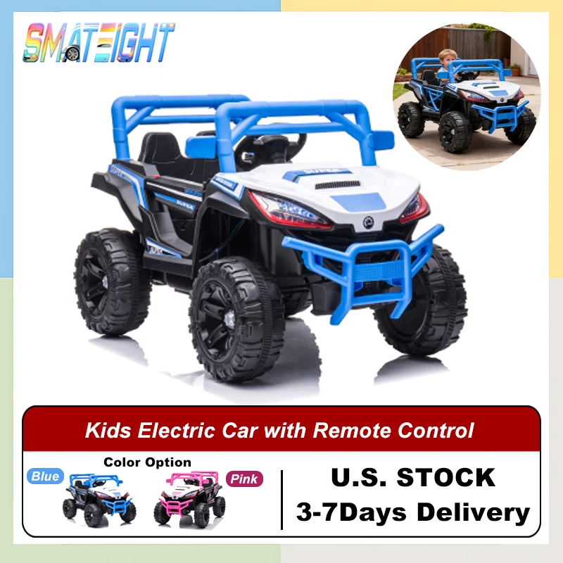 Elektryczny samochodzik dla dzieci 12V z pilotem, 4 silniki, akumulator, zabawka na prezent dla dzieci w wieku 3-6 lat