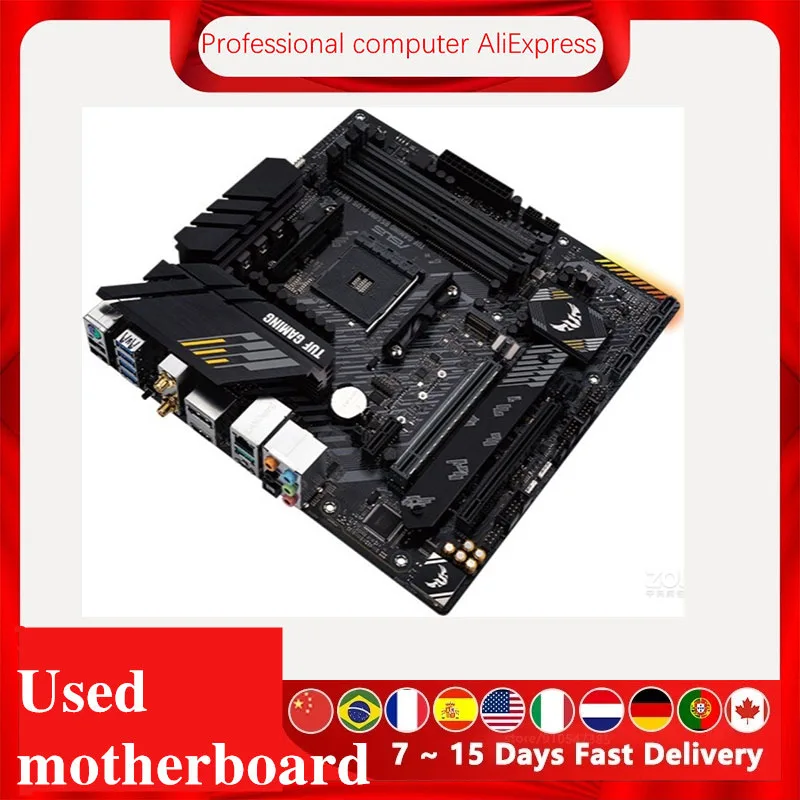 Imagem -03 - Placa-mãe Original para Jogos Asus Tuf B550m-plus Wifi Soquete Am4 Ddr4 B550 Desktop Pci-e 40 M.2 Placa-mãe Sata3