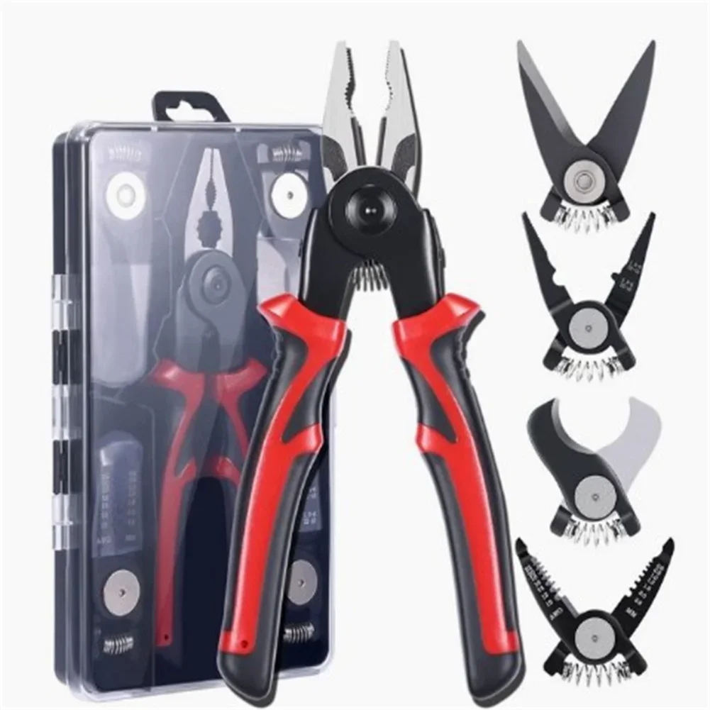 

5 IN1 Steel Wire Plier Multifunctional Wire Stripper With Storage Box Pliers Wire Cutter Cable Shears Electrician Hand Tools