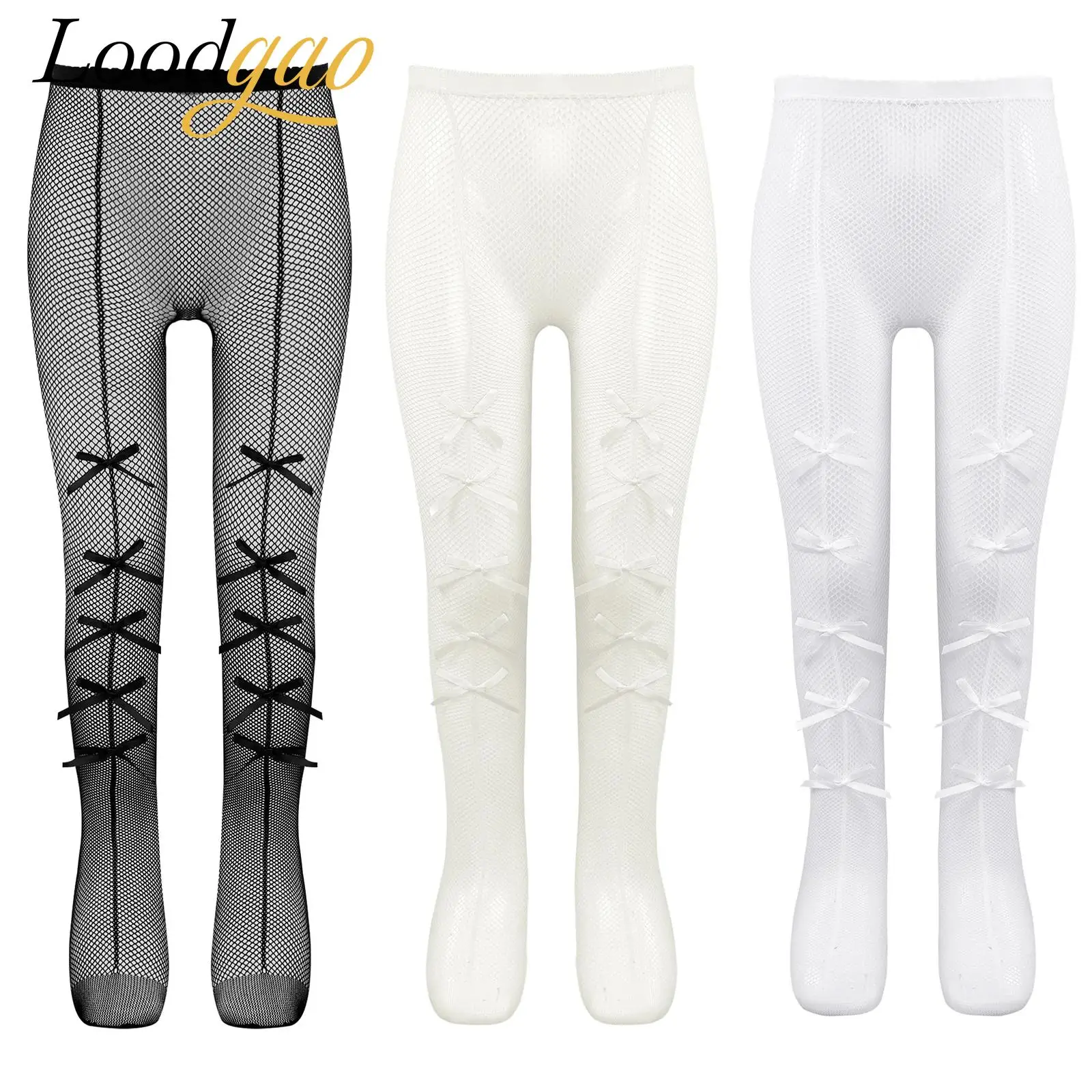 أطفال الأطفال شبكة طويلة الجوارب جوارب طويلة الفتيات الحلو شبكة صيد السمك طماق الأميرة تأثيري حلي ملحق Bowknot تخزين