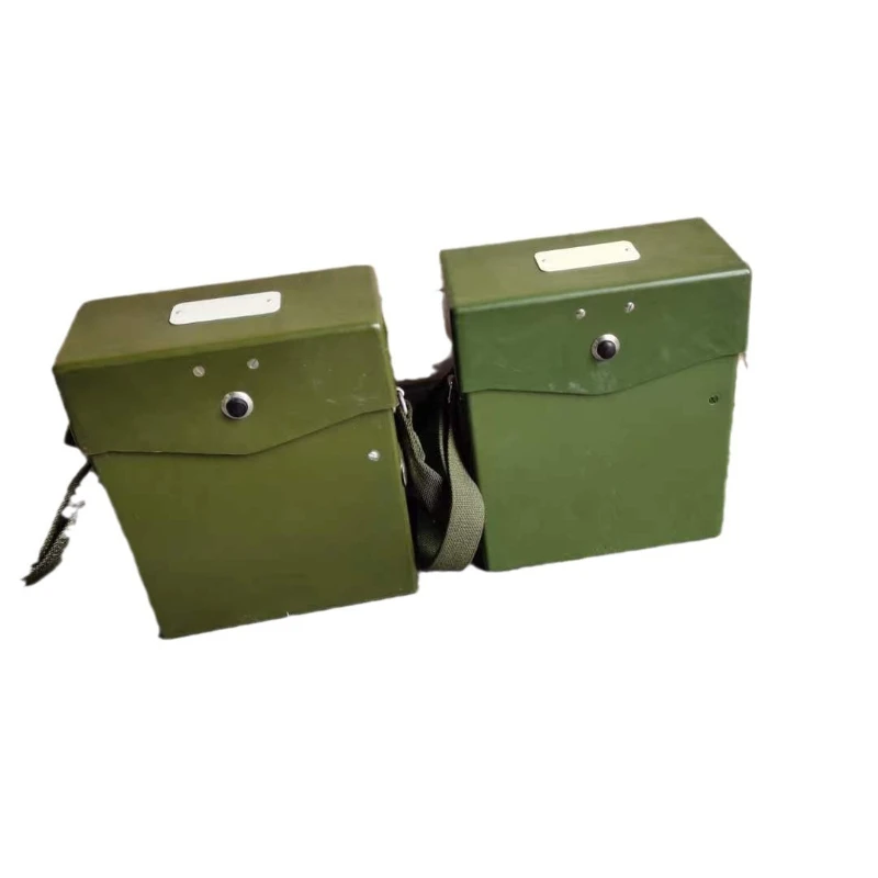 

Field work magnet telephone type 65-1 telephone, emergency communication machine with green outer box