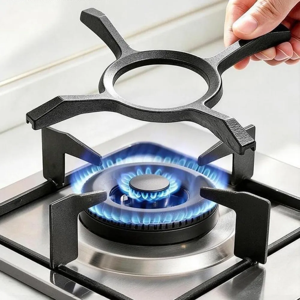 Universal Gas Stove Wok Support Ring Cast Iron Anti-skid Burner Range Reducer Anticorrosive 4 Claws Milk Pot Holder