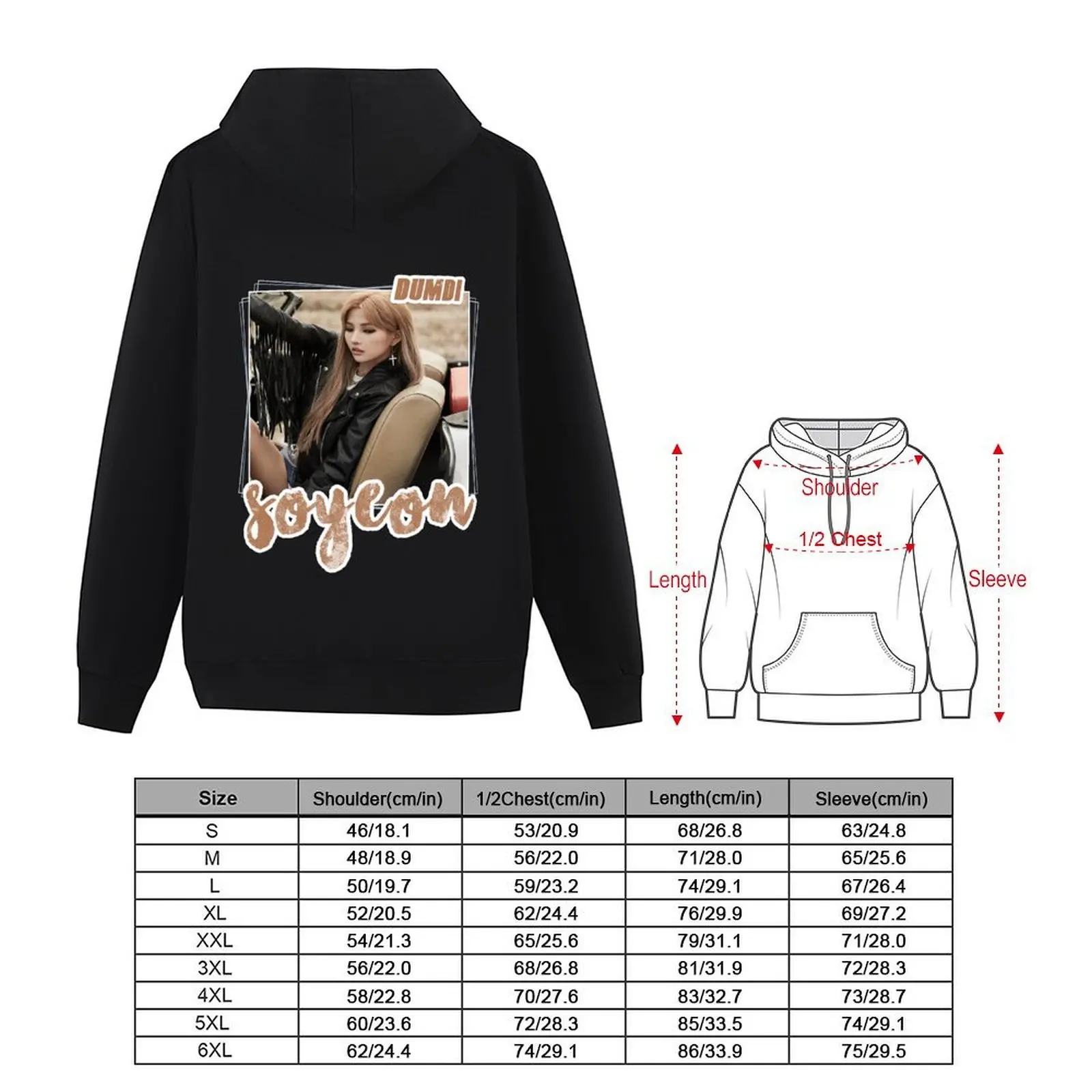 Gidle - بلوزة Soyeon Hoodie معطف رجالي ملابس شتوية خريف جديد في هوديس وبلوزات