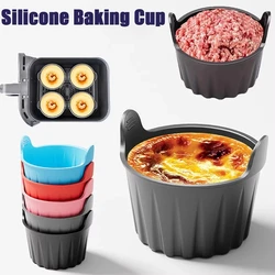 2/4Pcs Silicone Air Fryer Baking Ramekins Muffin Egg Poacher Cupcake Baking Cups Nonstick Easy Release Microwave Oven Moulds
