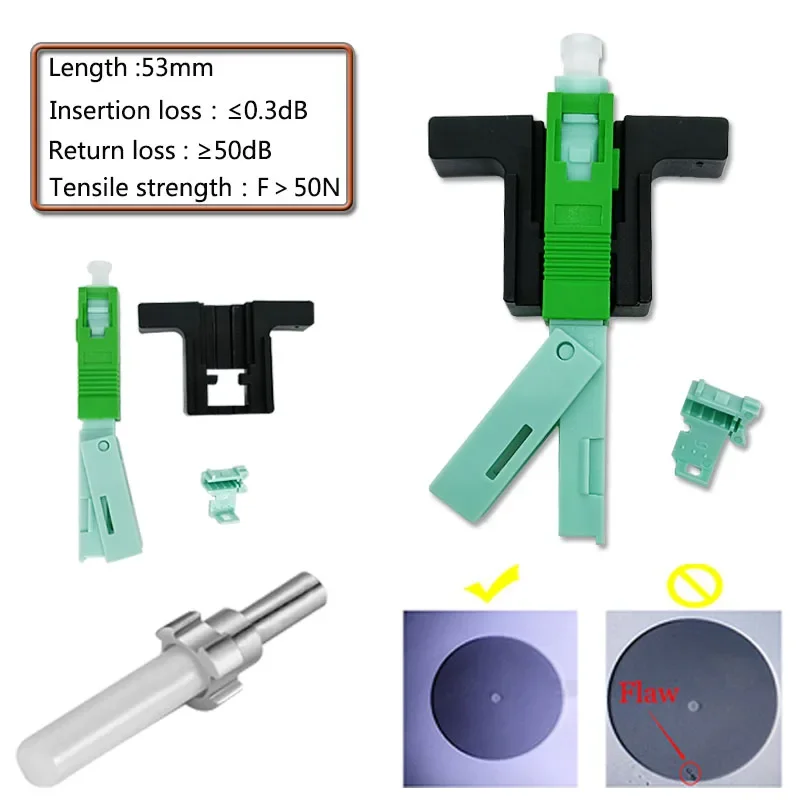 High Quality 53mm SC APC Fiber Optical fast Connector SC UPC Field Assembly Single-Mode Optical Quick Connector