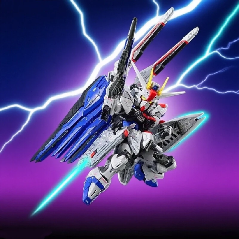 재고 있음 MGSD ZGMF-X10A Q 버전 조립 모델 키트 액션 피규어 절묘한 데스크탑 장식 어린이 교육 장난감 수집