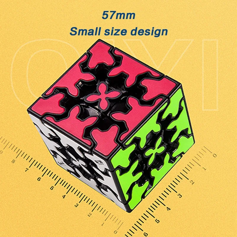 Qi Yi Gear 3x3x3 マジックキューブ - プロ仕様スピードキュービングパズルおもちゃ、ピラミッド、円柱、球体機能搭載、Mofanggeシリーズ