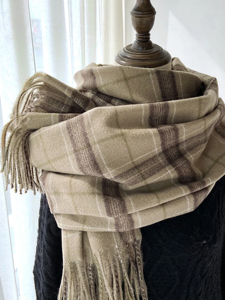 New Sweet Plaid Vintage Scarf Headscarf Winter Women Ladies Men Preppy Scarve Soft Pashmina Mujer Male Foulard Wrap Shawl Unisex