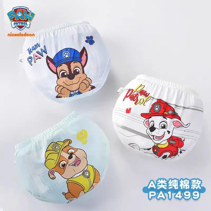 3PCS/SET Original Paw Patrol Children\'s Cotton Underpants Chase Marshall Rubble Boy Baby Triangle Underwear Boys Shorts Briefs