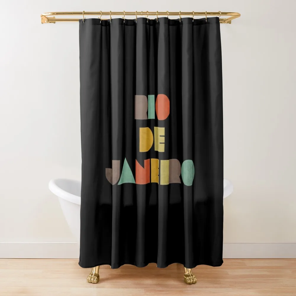 

Rio de Janeiro Vintage Shower Curtain Shower Bath Cover Luxury Bathroom Shower Curtain