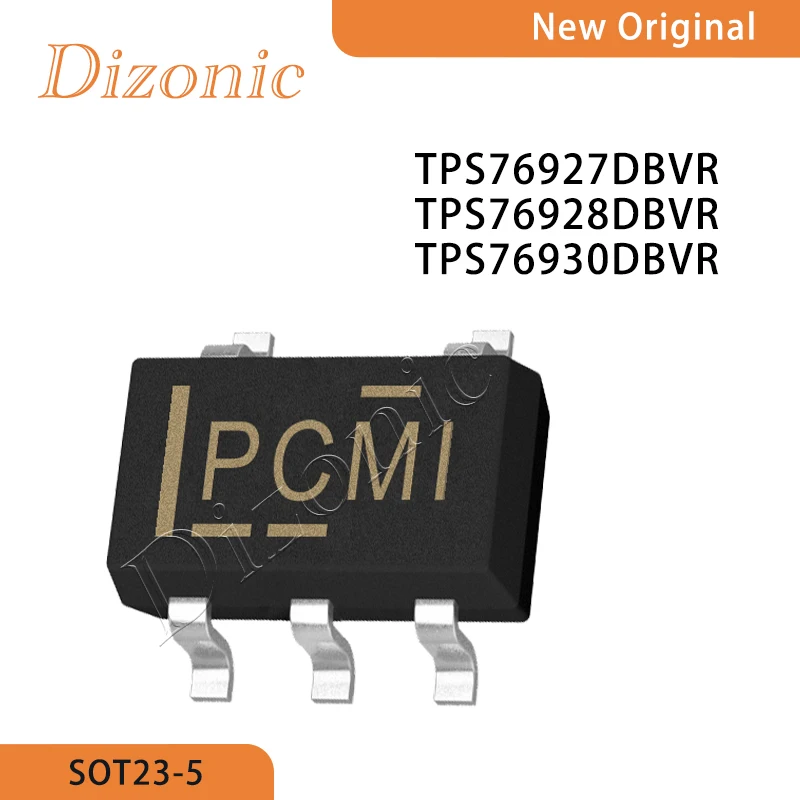

Dizonic TPS76927DBVR TPS76928DBVR TPS76930DBVR sot23-5 Linear Regulator (LDO)