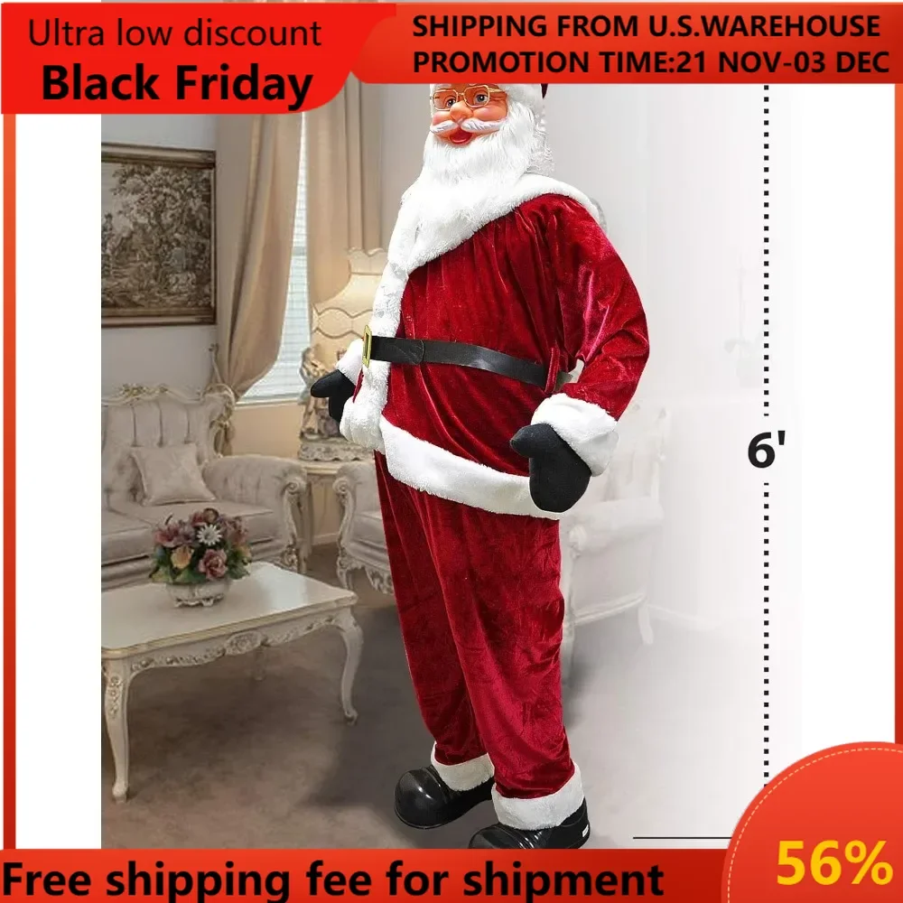 

6FT Life Size Santa Claus Christmas Animated Singing & Dancing Santa Xmas Decoration Christmas decoration,