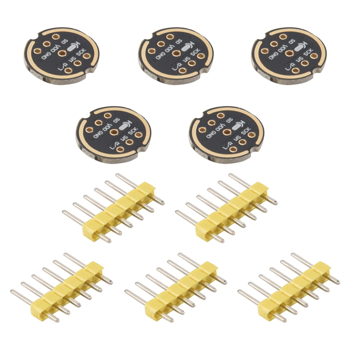 Módulo de microfone omnidirecional, MEMS, alta precisão, baixa potência, suporte à interface I2S, ESP32, INMP441, 5pcs