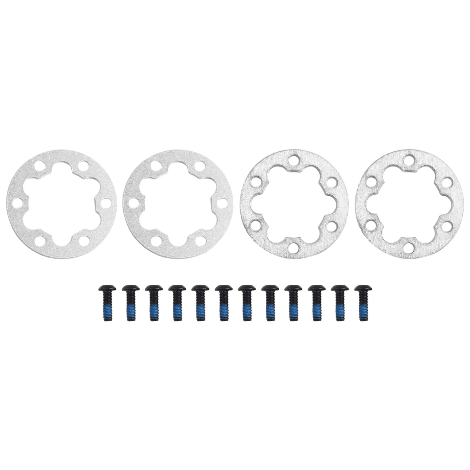 4pcs E-Bike Electric Scooter Disc Brake Pads For 44MM Disc Rotors Brake Gasket Spacer 6 Holes Disc Washer 2mm/5mm With Screws