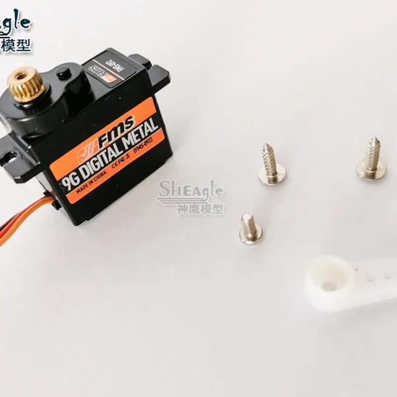 Immagine 5: Servo Digitale Fms Sheagle 9g con Ingranaggi in Metallo 092 Servo da 9 Grammi per Aeromodelli RC ad Ala Fissa Accessori per Modelli di Aerei RC