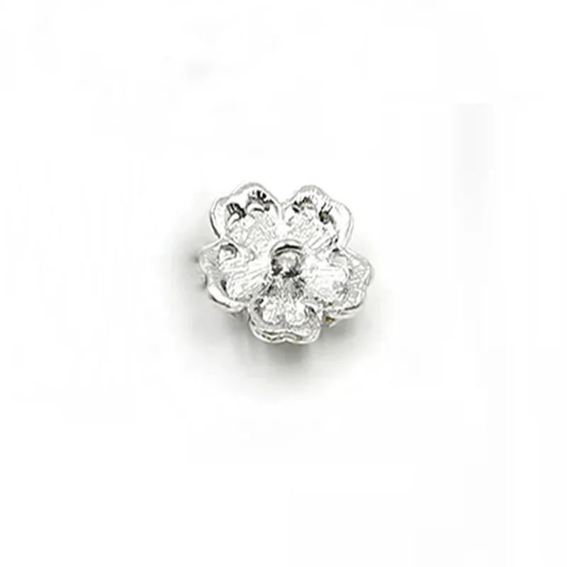 2pcs/lot Size:25mm Elegant White Flower Rhinestone Buttons Metal Shank Button for DIY Sewing Embellishment Accessories(SS-2521)