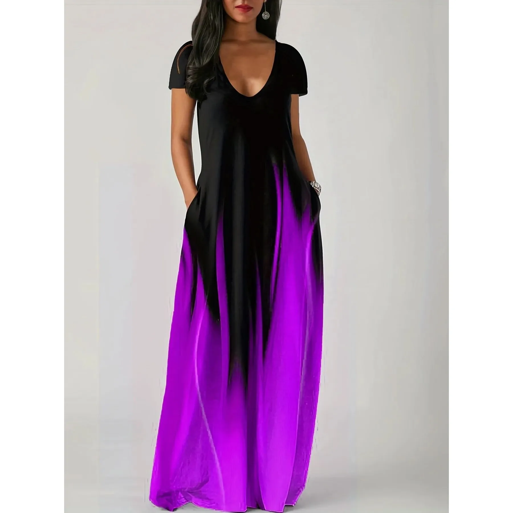 

Европейское и американское новое летнее свободное повседневное женское платье Dr с принтом, универсальное платье Sli KTV, изготовленное из высококачественной ткани