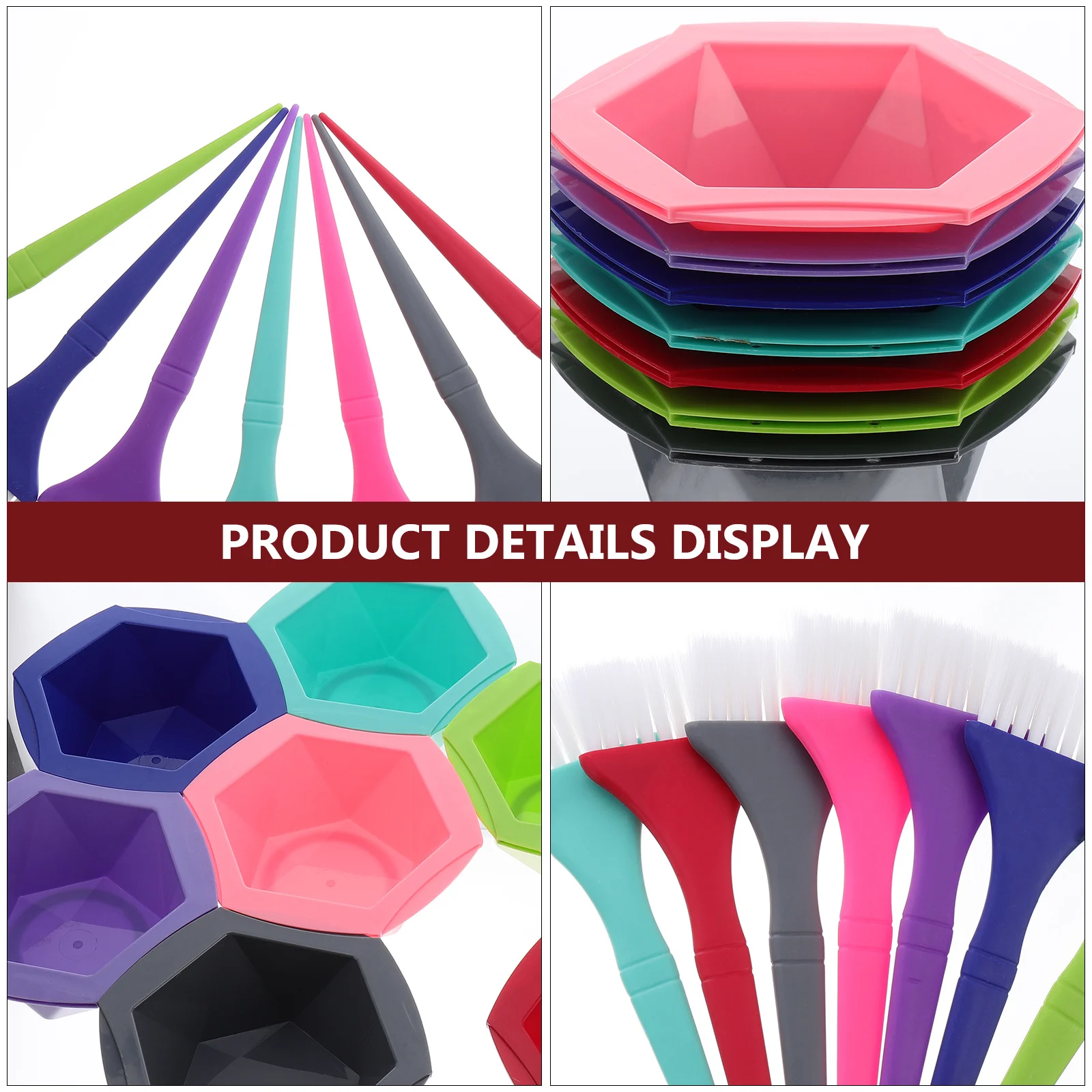 7Sets Hair Coloring Supply Easy to Use Clean Reusable Perfect for All Occasions Hair Coloring Tool Bowl Salon Dyeing Supplies