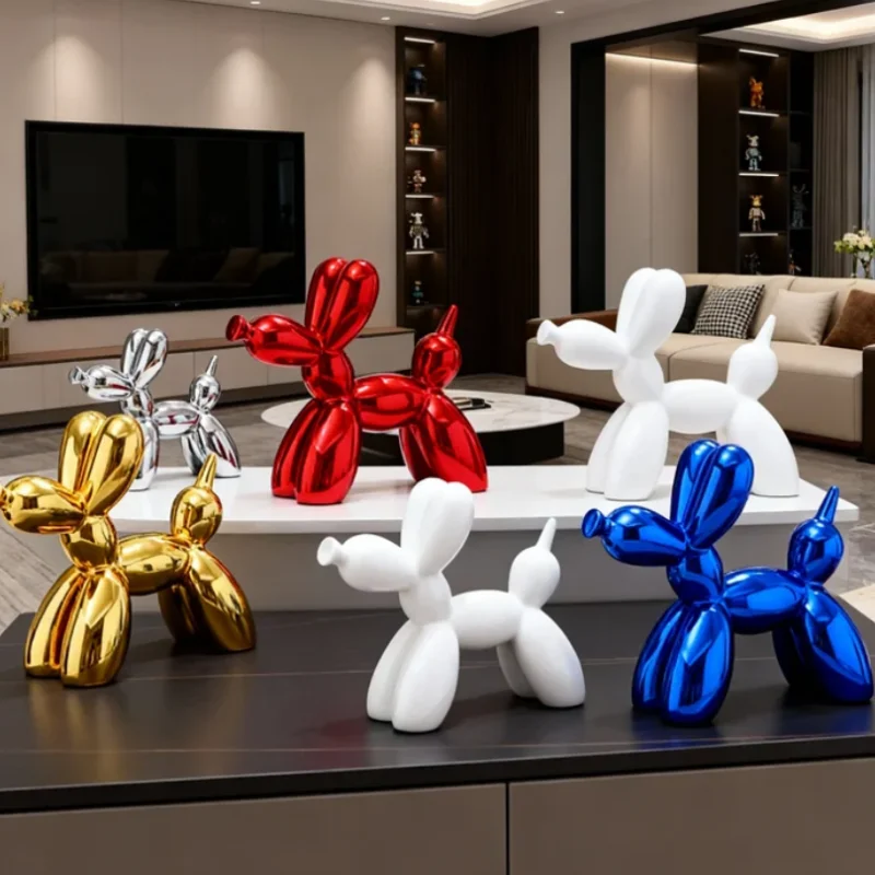 Figura de Perro Globo de Cerámica, Estatua de Cachorro Kawaii, Escultura de Animal Nórdica, Figura Decorativa, Adorno para el Hogar, Accesorios